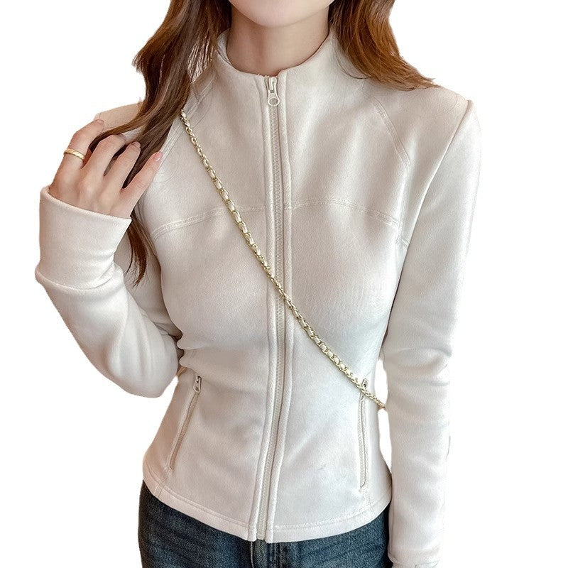 Winter Fleece-lined Yoga Clothes Fleece Liner Thick Sweater