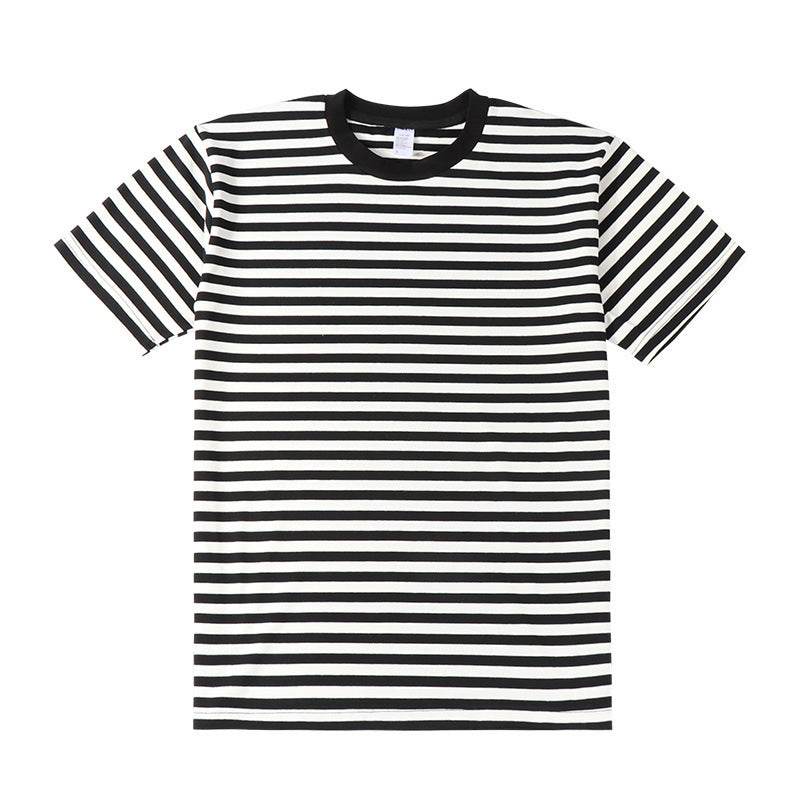 T-shirt simple à manches courtes et à rayures pour homme - Style & confort