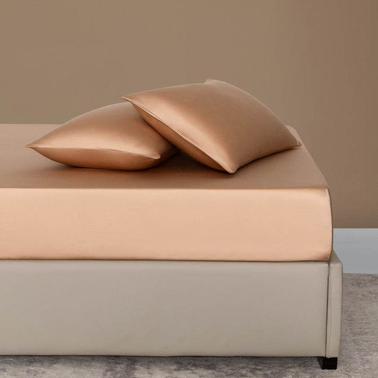 Drap-housse uni avec impression en fibre - Style & confort