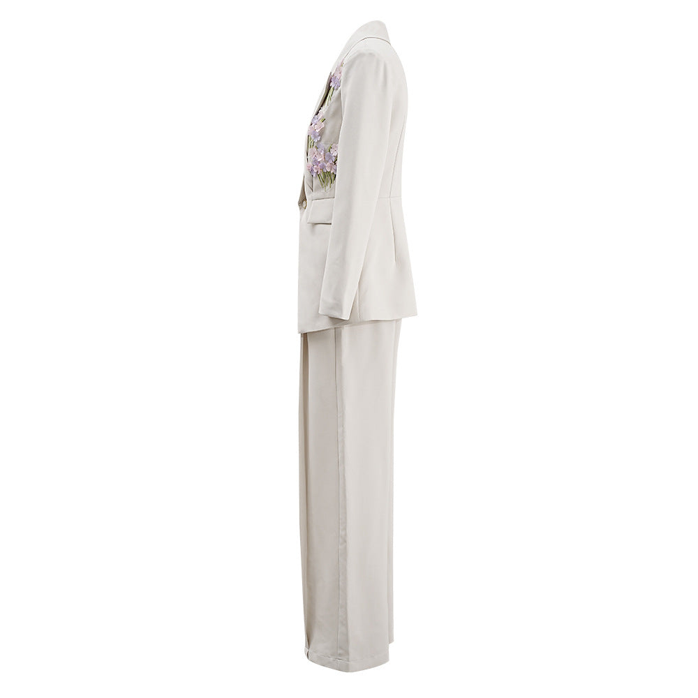 Nouveau costume décontracté à fleurs pour femme