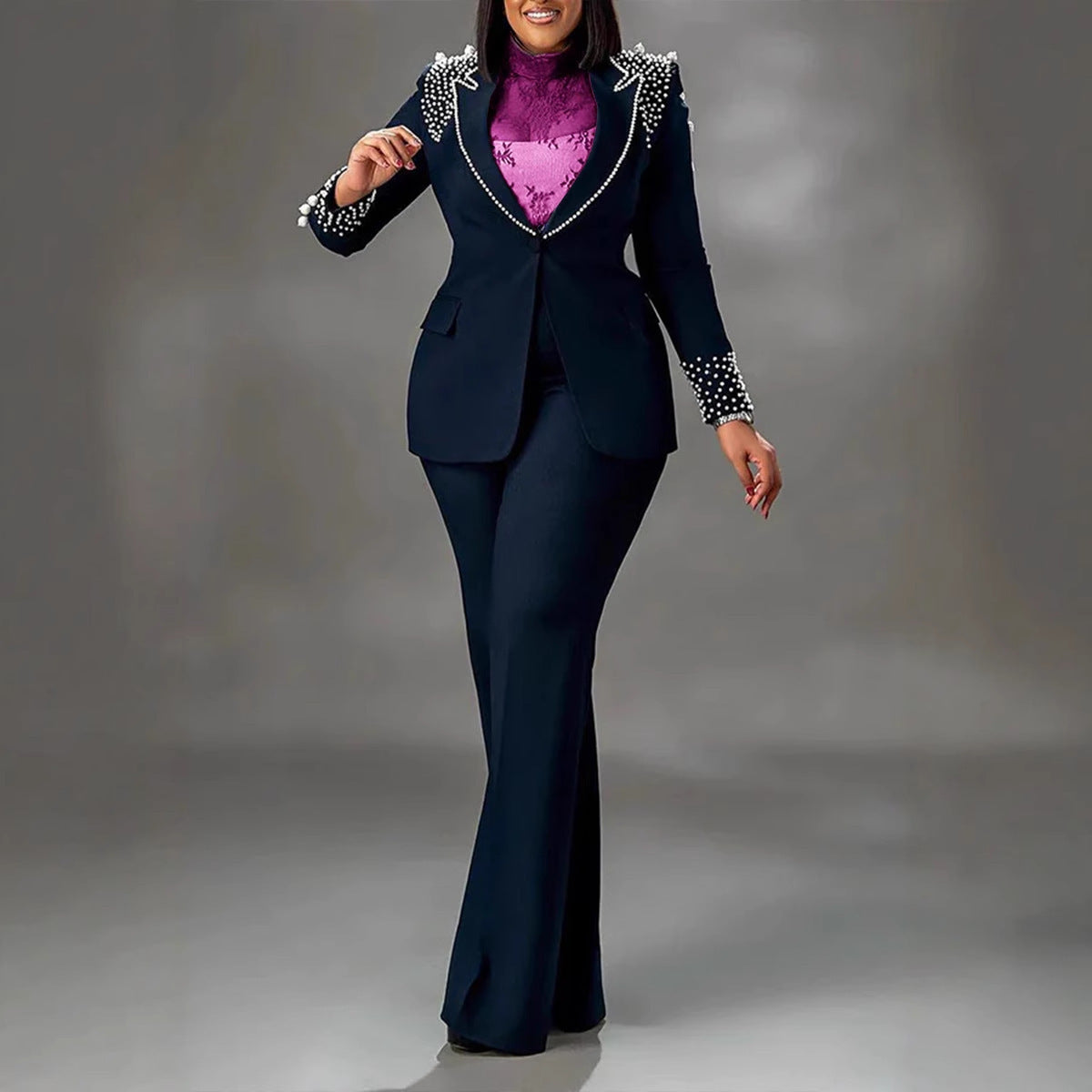 Costume deux pièces slim-fit pour femme