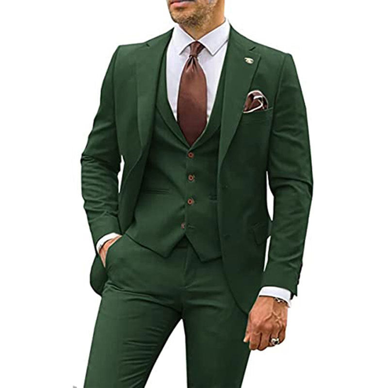 Costume trois pièces slim décontracté pour homme