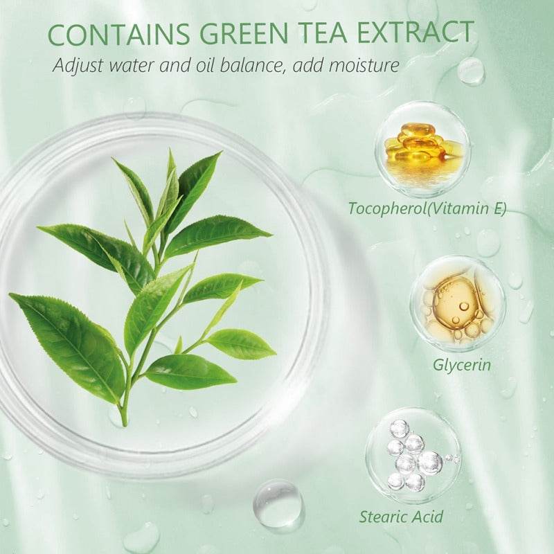 Masque nettoyant au thé vert pour points noirs et acné - Style & confort
