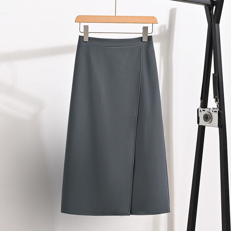 Women's Short Sleeve Satin Shirt and Skirt Set
