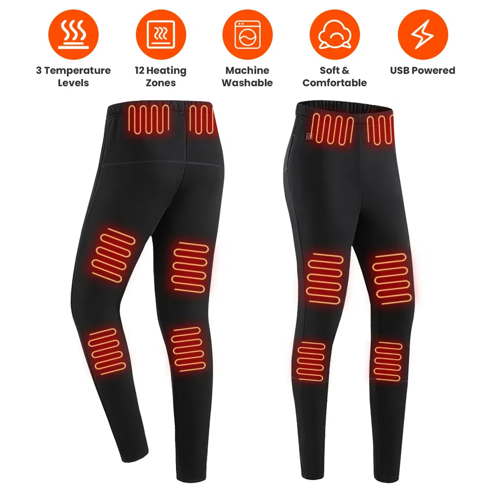 Winter Heated Pants With 12 Heating Zones 5V USB Powered