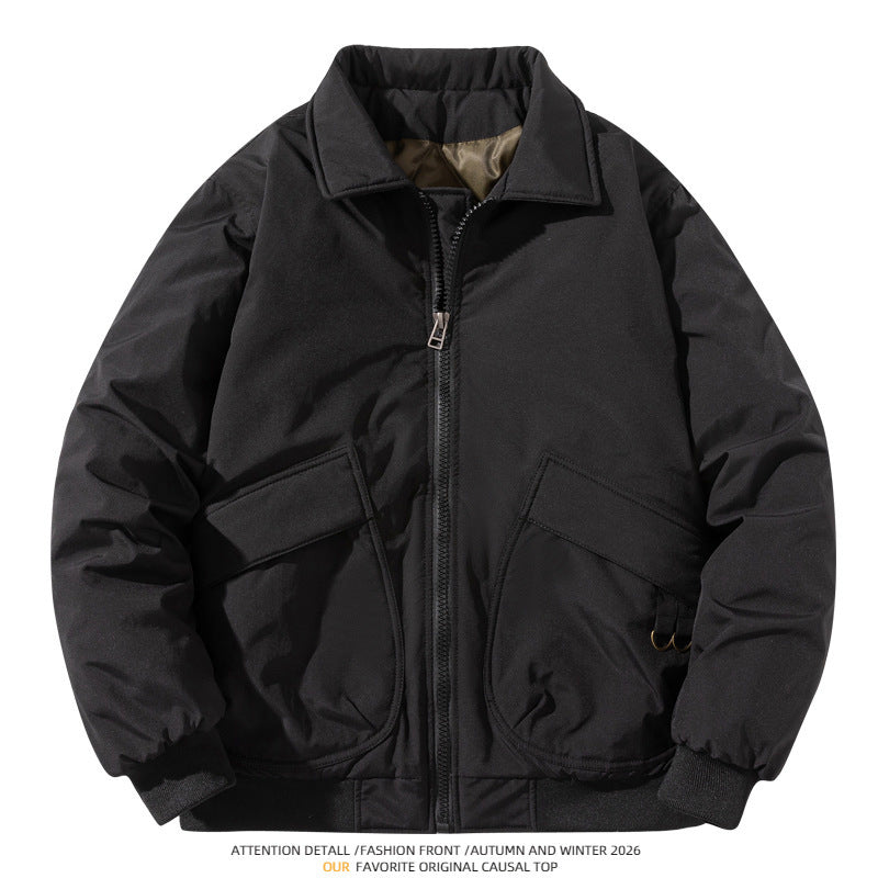 Men's Bomber Jacket Thickened Baseball Cotton Coat