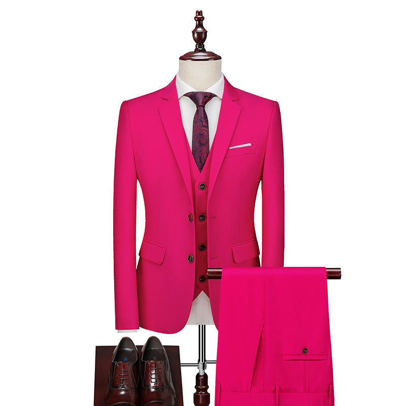 Men's three-piece suit, slim fit, British style