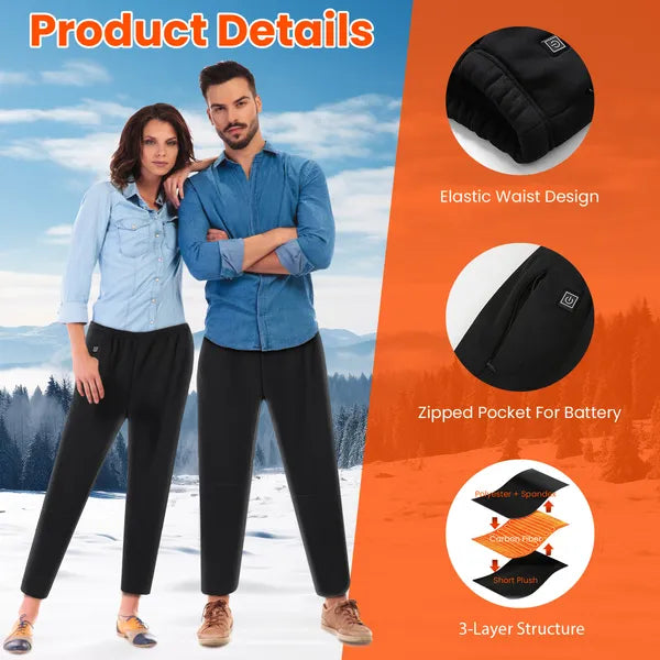 Winter Heated Pants With 12 Heating Zones 5V USB Powered