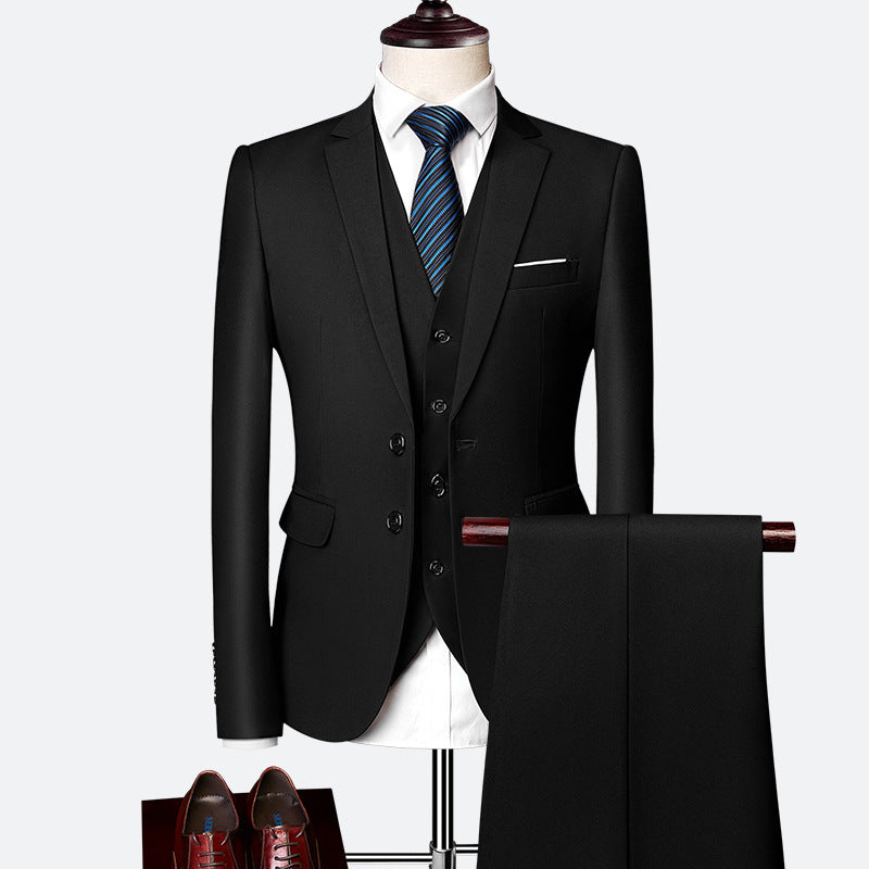 Men's three-piece suit, slim fit, British style