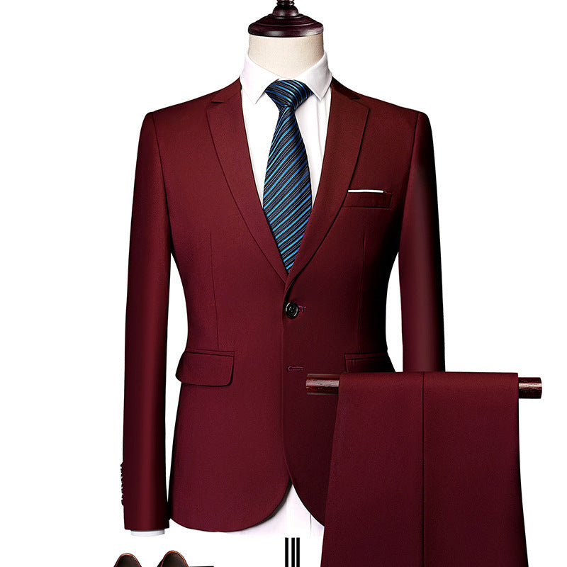 Men's two-piece suit, business casual suit