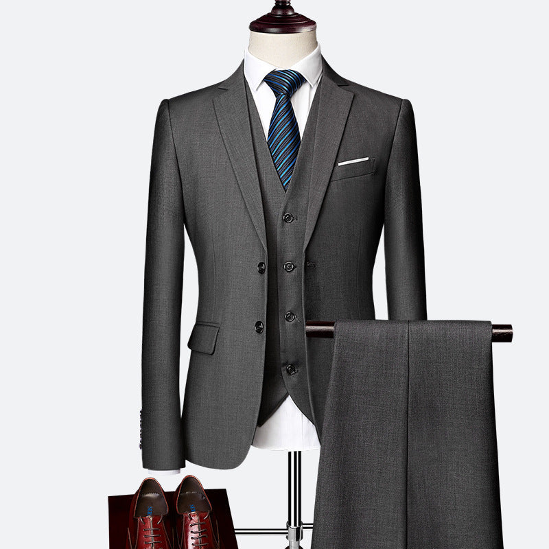 Men's three-piece suit, slim fit, British style