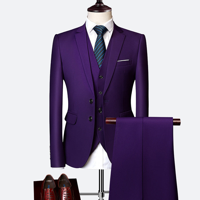 Men's three-piece suit, slim fit, British style