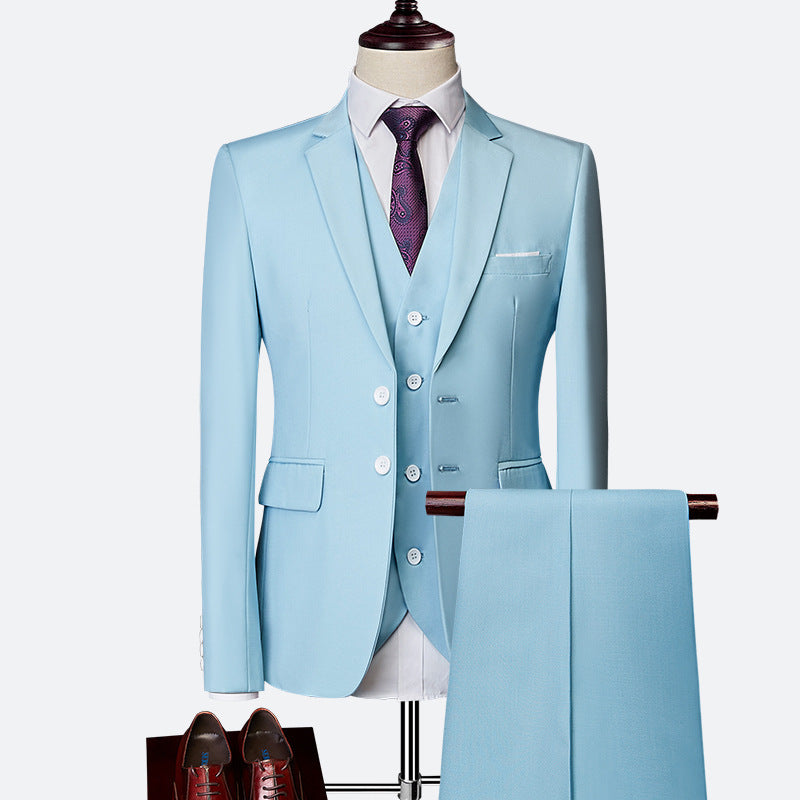 Men's three-piece suit, slim fit, British style
